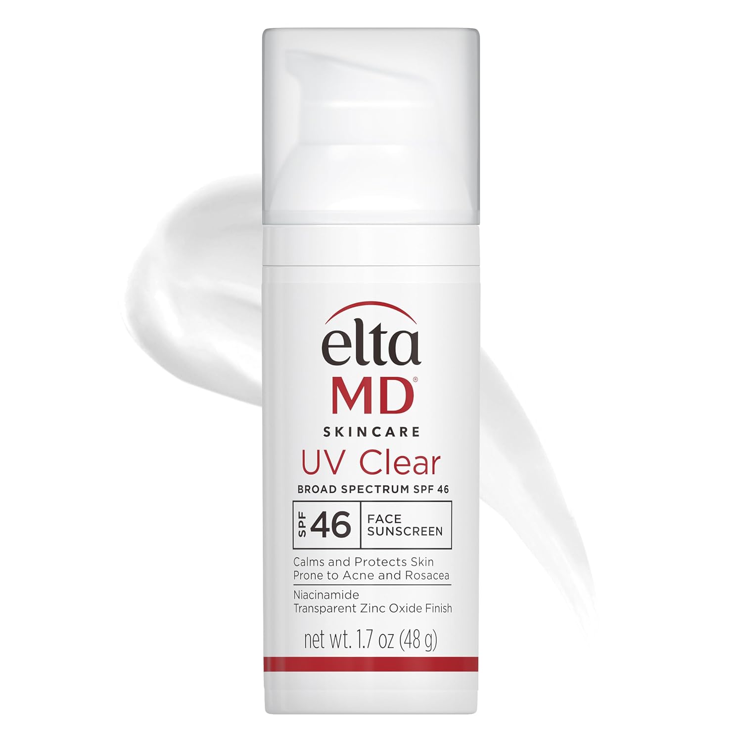 EltaMD UV Clear Face Sunscreen SPF 46, Oil Free Sunscreen with Zinc Oxide, Dermatologist Recommended Sunscreen 24hrsmart